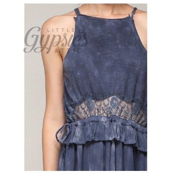 Mustard Seed Mineral Wash and Lace Maxi - Picture 9 of 10